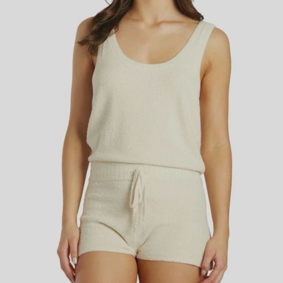 Spiritual Gangster Women's Serenity Soft & Cozy Romper Jumpsuit in Ivory, Large - Picture 1 of 10